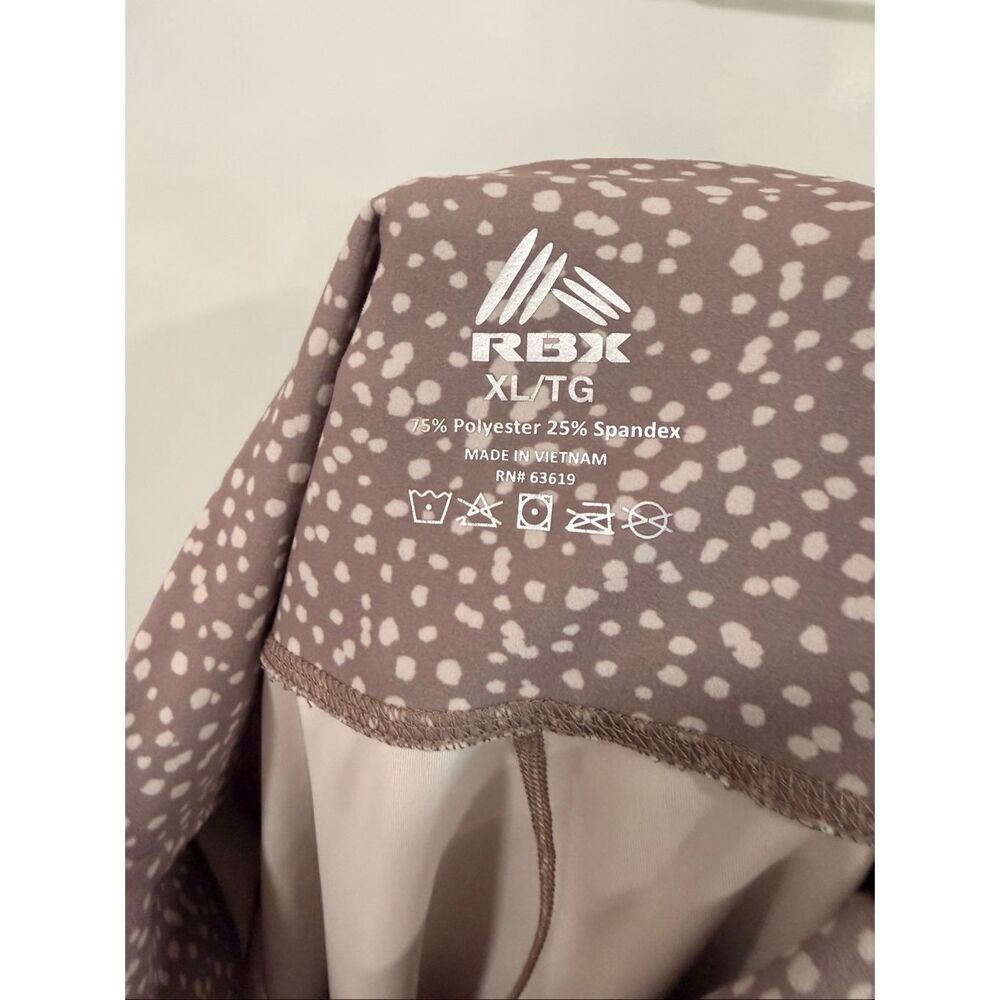 RBX Spotted Print High Rise Leggings XL Taupe - Picture 2 of 5